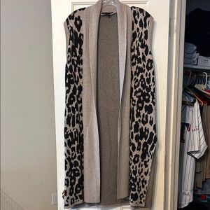 Lane Bryant Cream and Black Cardigan Sweater